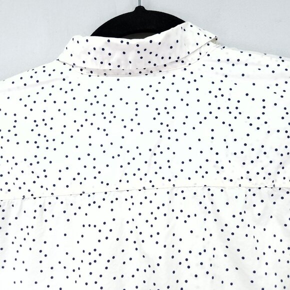 Madewell Shirt Womens Small Oversized Polka Dot Button Up Long Sleeve Top - Picture 8 of 15